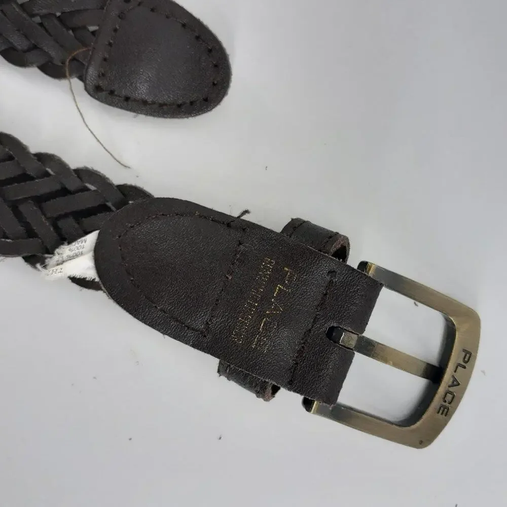 Children's Place Kid's Black Genuine Leather Belt Size 22